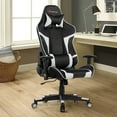 thumbnail image 2 of Goplus Massage Gaming Chair Reclining Swivel Racing Office Chair w/Lumbar Support White, 2 of 11