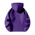 thumbnail image 4 of Resicozy Men's Quarter Zip Hoodies Zip Up Solid Color Hoodie Long Sleeve Drop Shoulder Sweatshirt Casual Pullover Purple XL, 4 of 7
