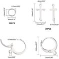 thumbnail image 3 of 1box 90pcs DIY Earring Making Kits Stainless Steel Leverback Earring Findings with Cross Pendants, 3 of 7