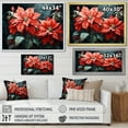 thumbnail image 4 of Designart "Poinsettia Flower Fusion Red Black" Floral Canvas Wall Art, 4 of 5
