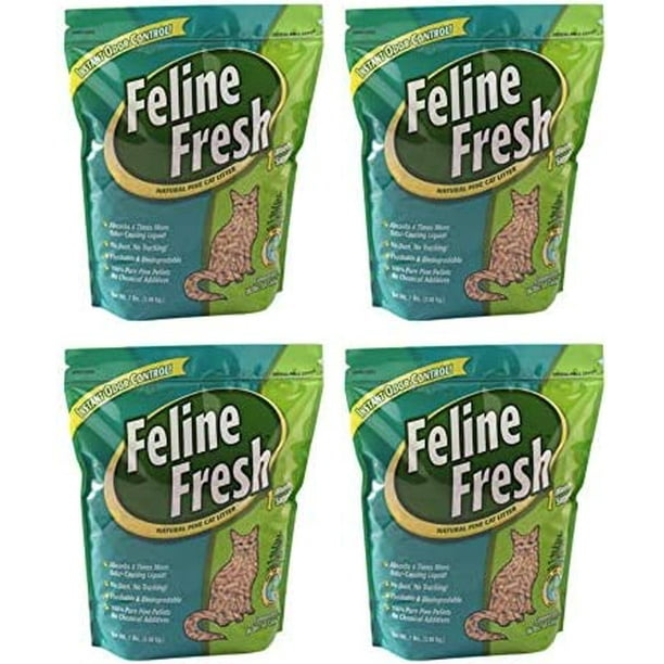 Feline Fresh Natural Pine Cat Litter, 7Lb, 4 Pack