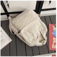thumbnail image 2 of Mochila para ordenador portátil de mezclilla vintage blanca, mochila informal de lona, ​​bolso de mano, mochila ligera, bolso de hombro, 2 of 5