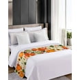 thumbnail image 4 of Xipuska Thanksgiving Bed Runners for Cal King Size Bed, Decorative Bed Throws for Foot of Bed, Orange Green Pumpkin Sunflower Leaf Fruit Bed Runner Sofa Throw Bedding Scarf Slipcover for Bedroom, 4 of 6