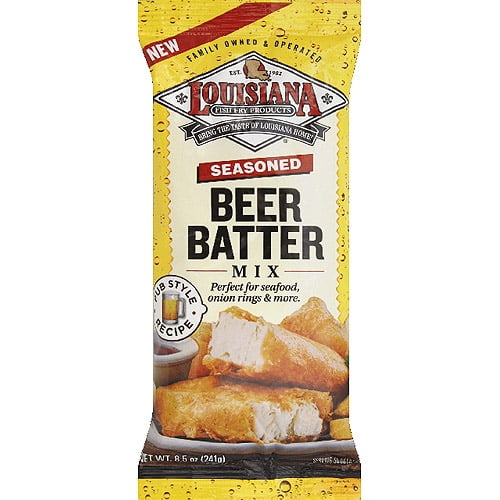 Louisiana Fish Fry Products Seasoned Beer Batter Mix, 8.5 oz, (Pack of