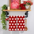 thumbnail image 3 of Valentines Day Kitchen Towels Set of 2, 18x26 Inch Valentines Day Dish Towels Sweet Heart Valentines Day Decor Hand Towels Seasonal Decorations for Home Drying Dishcloth, 3 of 6