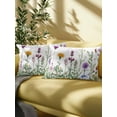 thumbnail image 5 of Outdoor Pillows Waterproof, Spring Summer Flowers Bedding Throw Pillows with Insert for Couch Sofa Bed, Farmhouse Floral Botanical 12x20 Inch Pillowcases Decorative Camping Patio Pillow Set of 1, 5 of 8