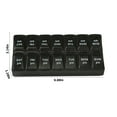 thumbnail image 3 of Weekly AM/PM Pill Organizer - 7-Day Medication Box with Easy-Open Lids, Braille Labels, Clear Compartments for Morning & Night Pills, Portable Black or White Plastic Case, 6.88x3.34x1.18in, 3 of 7
