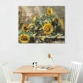 thumbnail image 3 of Nawypu  Botanical Framed Wall Art, Sunflowers Bathroom Art Decor Aesthetic, Canvas Art, Farmhouse Vintage Wall Decor for Bedroom Living Room, Office Still Life Paintings Gifts, 3 of 5