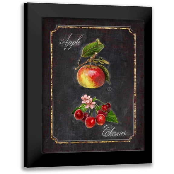 Barrett, Chad 12x14 Black Modern Framed Museum Art Print Titled - Heritage Cherries
