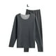 thumbnail image 5 of Qarigey Conjunto de ropa interior térmica para hombre, capa base gruesa, vestido cálido, ropa de invierno colorida ajustada pura, pintura interior conjuntos de ropa Gris&amp;gt;L NO1 Qarigey AP013689-01, 5 of 6