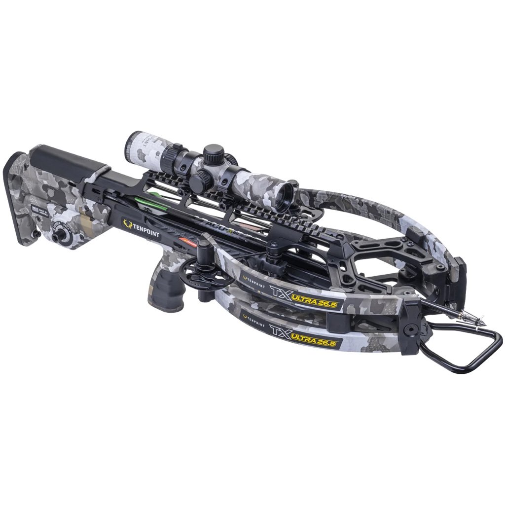 TenPoint TX Ultra 26.5 Crossbow Package ACUslide MAXX RangeMaster 100 Scope Vektra Camo