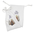 thumbnail image 2 of Saying Fabric Pouch Set of 2, Tea Lover Themed Message Girl Wrapped in Blanket and Warm Drink Art Cartoon, Small Drawstring Bag for Toiletries Masks and Favors, 9" x 6", Multicolor, by Ambesonne, 2 of 2