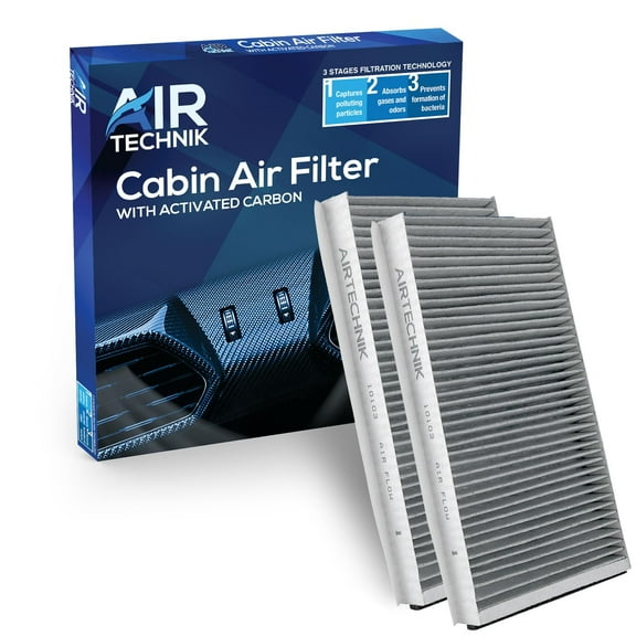 AirTechnik CF10103 Cabin Air Filter w/Activated Carbon  Fits Select BMW 528i, 530i, 535i, 535xi, 525i, 528xi, 530xi, 645Ci, 650i, 550i, 545i, 525xi, M5, M6 - CUK3139, 64316935823, 64319171858