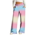 thumbnail image 5 of Elvqul Winter Pants for Women Elastic Waist Sweatpants with Pockets Versatile Baggy Womens Bottoms Wide Leg, 5 of 6