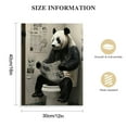thumbnail image 2 of Nawypu Funny Panda Bathroom Canvas Wall Art Cute Panda In Toilet Posters Black and White Animal Prints Painting Maximalist Mid Century Modern Aesthetic Wall Decor, 2 of 5