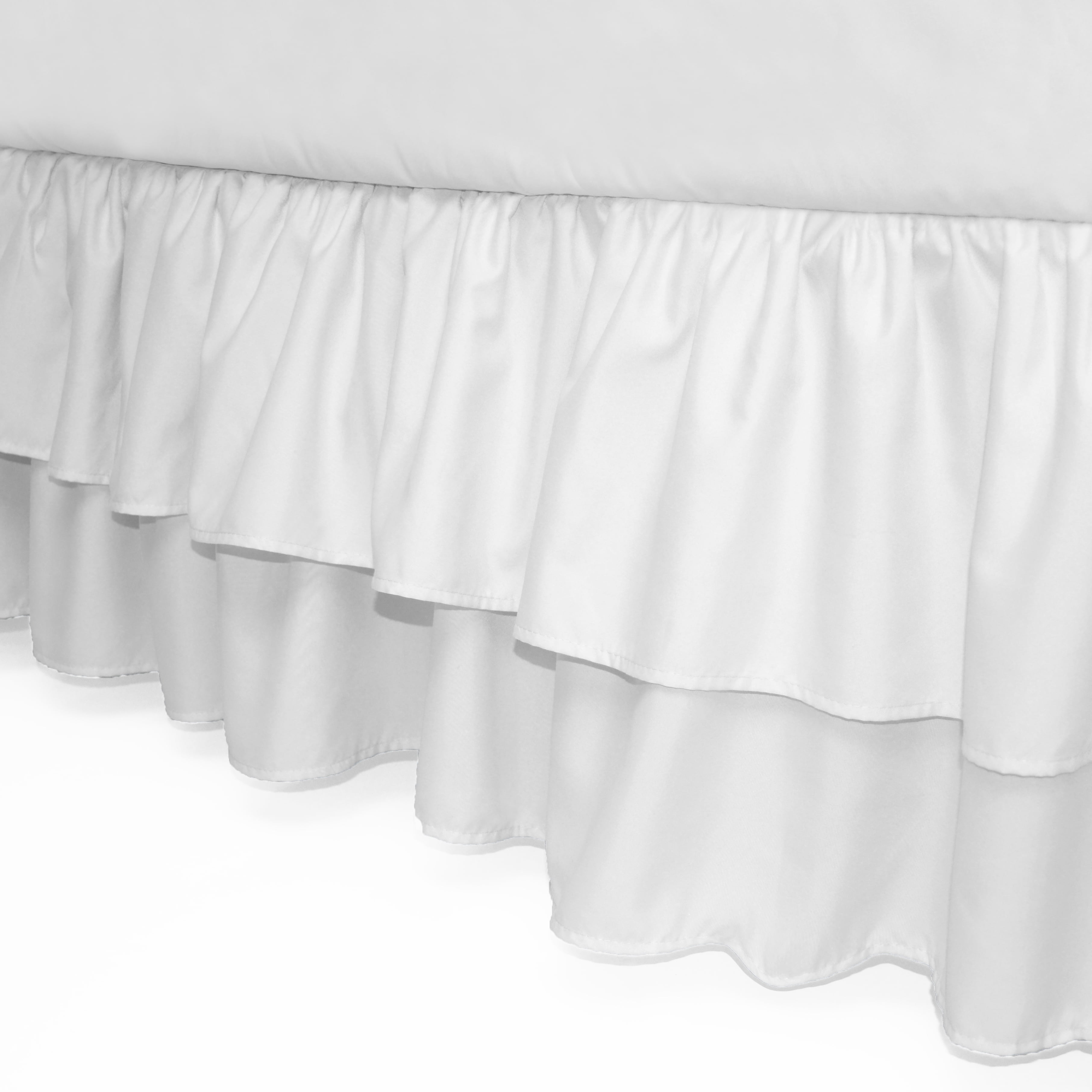 white ruffle crib skirt