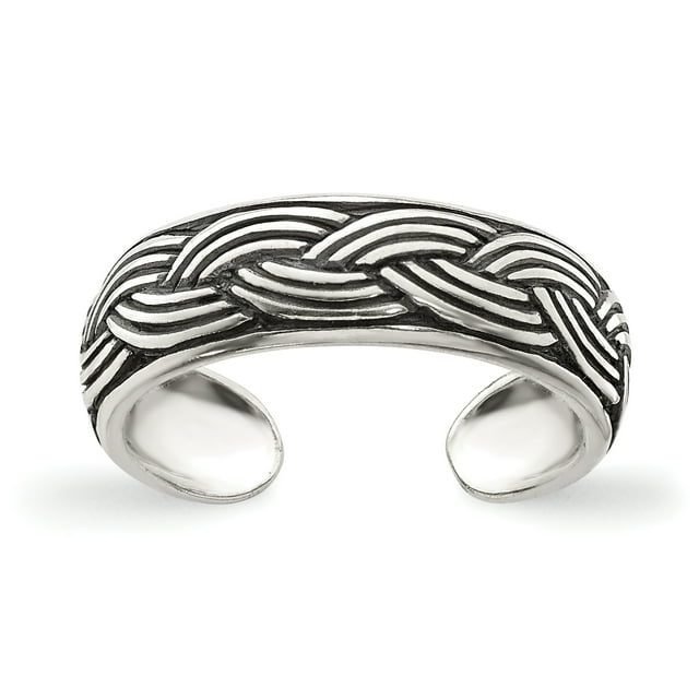 925 Sterling Silver Vintage Adjustable Toe Ring Open Midi