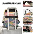 thumbnail image 3 of FORMRS Mini Backpack Purse for Women Travel Daypack Casual Shoulder Bag, Green Floral Wave, 3 of 7