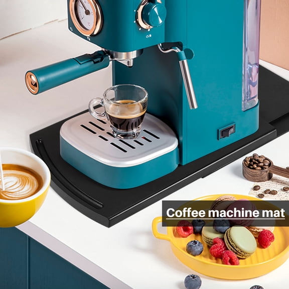 TOP! Kitchen Sink Sliding Coffee Tray Mat, Under-Cabinet Equipment Machine Toaster Countertop Storage Moving Slider-Base Rack with Smooth Rolling Wheels