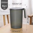 thumbnail image 3 of JoyMoreHome Plastic Pitcher with Lids Hot and Cold Drink Pitcher Juice Milk Lemonade Coffee Iced Tea Pitcher 2L Juice Pitcher Plastic Water Pitcher Plastic Carafe, 3 of 5