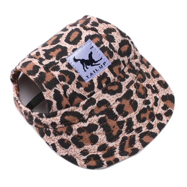 CAROOTU Pet Dog Baseball Cap Adjustable Sun Protection Sport Visor Cap with Ear Holes Chin Strap