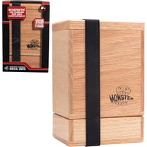 Monster Wooden Deck Box w Strong Magnetic Lid w Dice Tray, Security Band- Premium Holds 150 Sleeved Cards- Compatible w Yugioh Commander Magic the Gathering Sports/Trading Cards, Gift