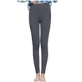 thumbnail image 2 of AUNVITO Women's Fleece Lined Leggings Thermal Plush Sherpa Lined Warm Winter Tights Casual Comfortable Everyday Style, 2 of 9