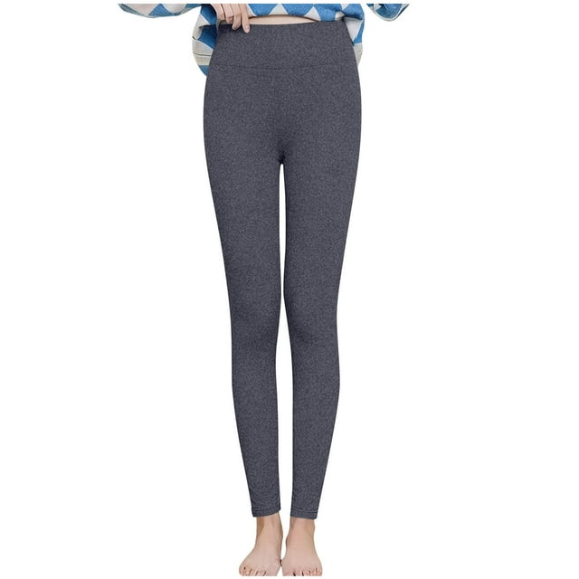 Womens Fleece Pants, Lamb Wool Leggings with Added Fleece