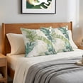 thumbnail image 6 of Pillow Covers 18x18 Set of 2, Tropical Leaves Throw Pillow Covers Decorative Couch Cushion Cover, Watercolor Retro Summer Plants Leaf Microfiber Soft Square Pillowcases for Bedroom Living Room Sofa, 6 of 9