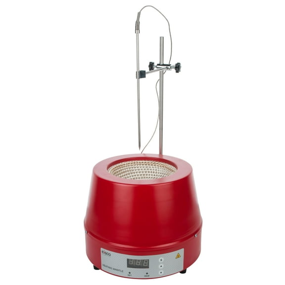 Digital Heating Mantle, 1000mL Capacity - 350W - Max Temperature 450?C - Includes Temperature Probe with Rod & Clamp Assembly - Eisco Labs