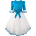 thumbnail image 3 of Girls Dress Snow White Princess Cartoon Mermaid Party Costume Ball 8, 3 of 8