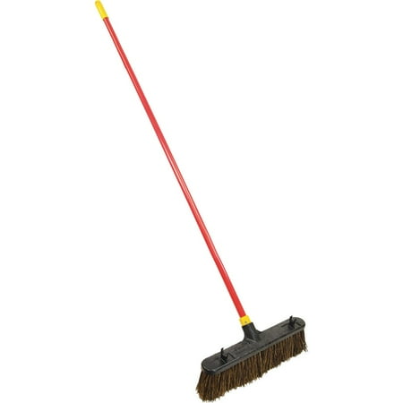 1PK Quickie Bulldozer 18 In. Rough Surface Push Broom with 60 In. Handle
