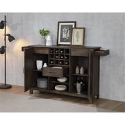 Sunset Trading Cali 10-Piece 96 Rectangular Extendable Wood Dining Set in Brown