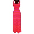 thumbnail image 6 of Peach Couture Racerback Summer Maxi Dress Striped Solid Sundress, 6 of 6