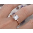 thumbnail image 5 of Classic Solitaire 1 Carat Cushion Cut Diamond Moissanite Engagement Ring With 18K Rose Gold Plating, Promise Ring, Anniversary Ring, 5 of 5
