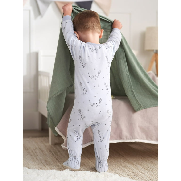 Gerber Baby and Toddler Neutral Microfleece Blanket Sleeper Pajamas 2 Pack Sizes 0 3 Months 5T Walmart