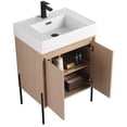 thumbnail image 2 of Fine Fixtures Crownpoint Bathroom Vanity 24" Wide - White Oak - White Sink, 2 of 4