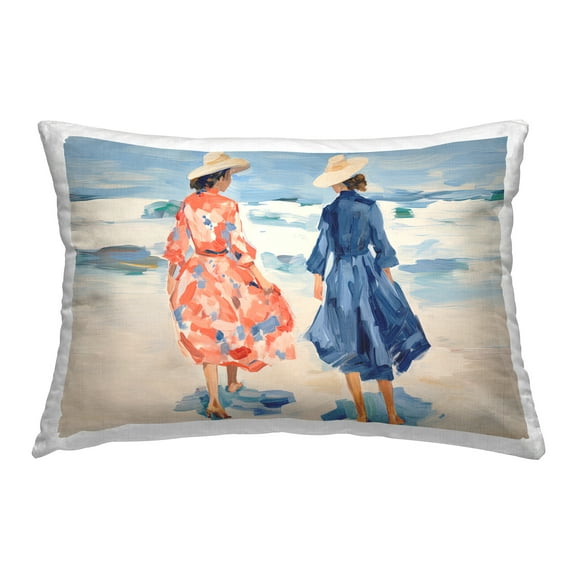 Stupell Industries Classy Beach Ladies Decorative Printed Throw Pillow Design by Sisi and Seb.
