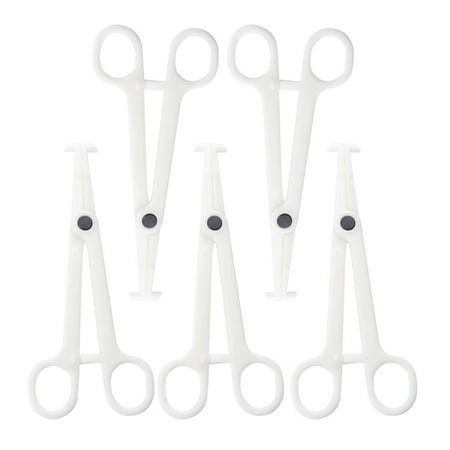 

Hims 5Pcs Disposable Pipe Diagonal Pliers Body Piercing Pliers Tongue Stud Tools Size M (White)