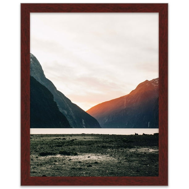 25x40 Classic Brown Wood Picture Frame With Acrylic Front And Foam Board Backing Walmart Com Walmart Com