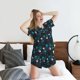 thumbnail image 5 of Fotbe Animal Footprints Conjunto de Pijama Estampado para Mujer, 2 Piezas, Ropa de Dormir con Camiseta de Manga Corta y Shorts Suaves-X-Large, 5 of 6