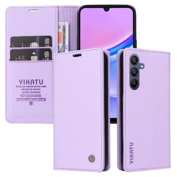 Funda para Samsung Galaxy A16 Estuche de Cuero PU Tipo Cartera con Ranuras para Tarjetas y Cierre Magnético