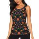 thumbnail image 1 of Fotbe Mexican Flower And Birds Blusas Sin Mangas para Mujer – Estilo Casual, Corte Suelto, Slim-Fit, Cuello Redondo Deportivo, Tops de Verano para Gimnasio y Yoga-X-Large, 1 of 7