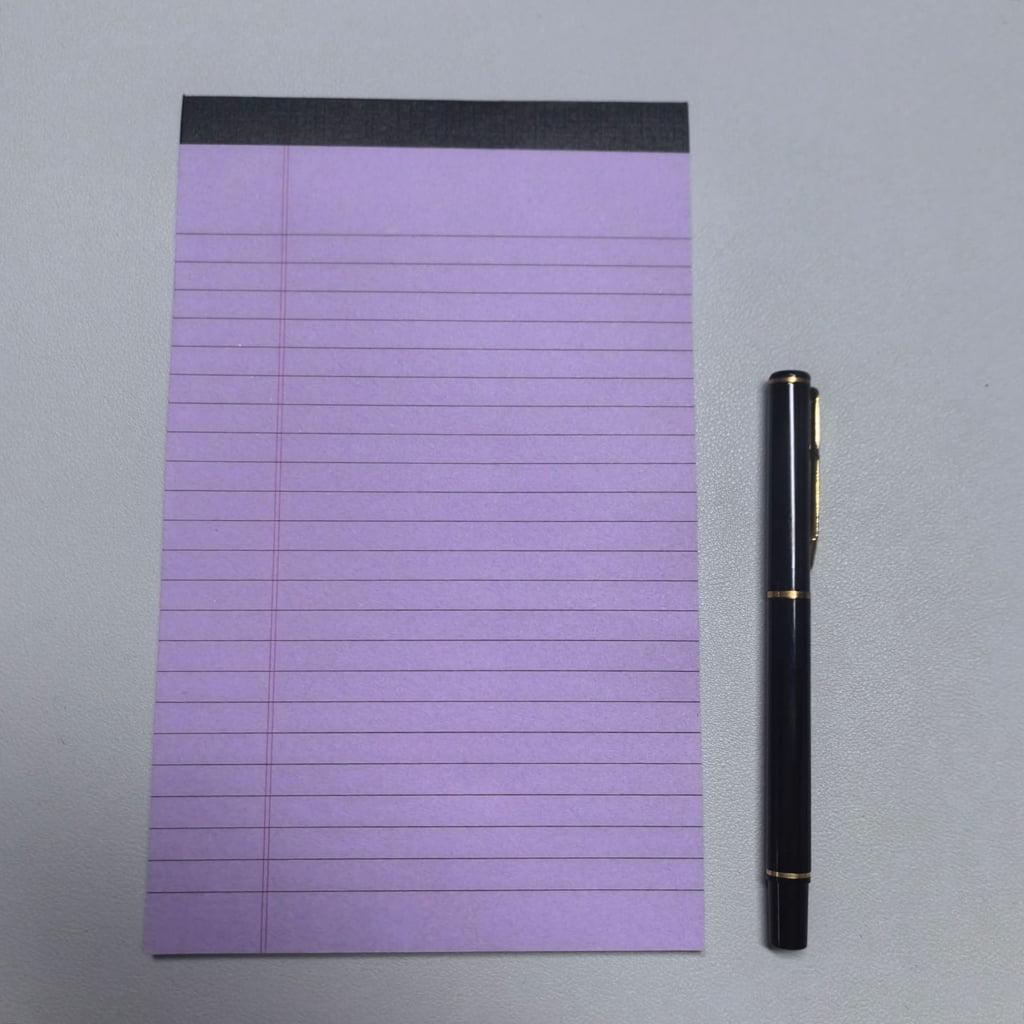 4Pcs Tearable Notepads for Noting, 50 Sheet Double Sided Lined Writing Pad