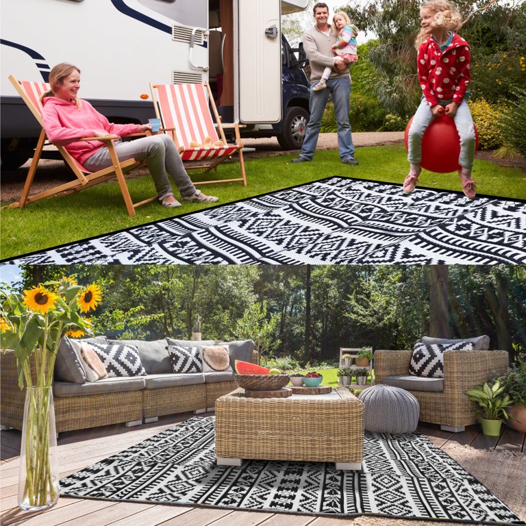 Outdoor Rugs 9x12 for Patios Clearance, Outdoor Plastic Straw Rug, Large  Portable Waterproof Reversible Camping Mats Rugs for Patios Clearance