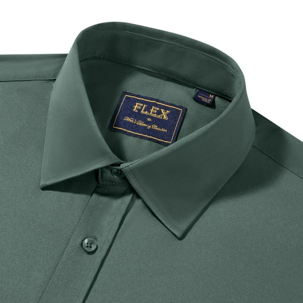 Sogami Stretch Formal Shirts for Men Long Sleeve Work Dress Shirt