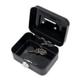 thumbnail image 4 of Mictong steel mini storage box, safe with key lock, cash box piggy bank, Black, 1 piece, 4 of 4