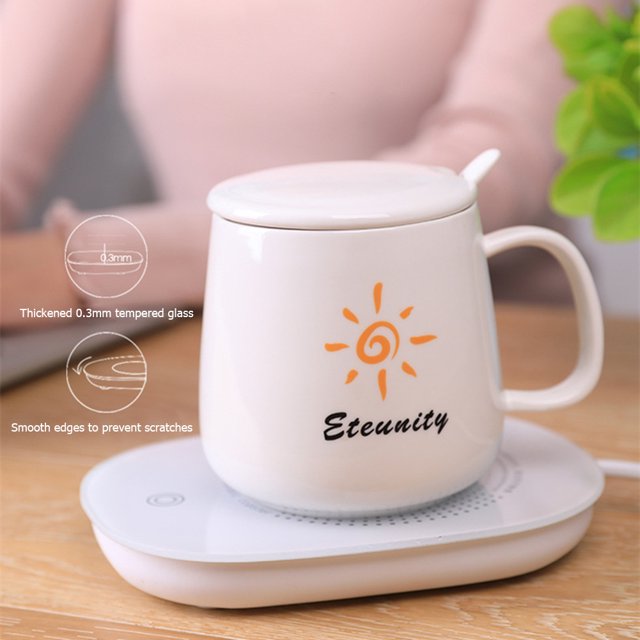 Eléctrico Taza USB de 55 grados posavasos con sensor de gravedad calentador de taza (blanco) Ndcxsfigh Nuevos Originales