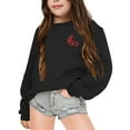 thumbnail image 2 of MUXiin Faith Over Fear Hoodie Youth 11-12 Trendy Y2k Cute Long Sleeve Letter Print Sweatshirts Cotton Blend Sweatshirt Casual Tops, 2 of 5