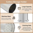 thumbnail image 3 of Countertop Straw Dispenser, Stainless Steel Drink Straw Holder Spoons Forks Chopsticks Storage Cutlery Organizer for Home Bar(S), 3 of 5